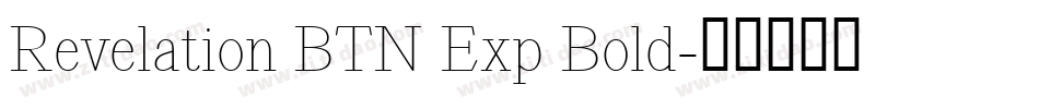 Revelation BTN Exp Bold字体转换